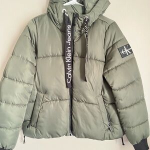 Calvin Klein Green Puffer Jacket